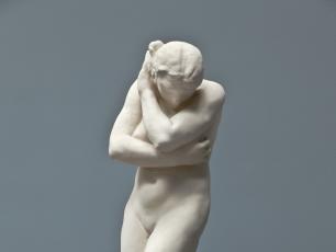 Auguste Rodin (1840-1917) Eve au rocher, grand modèle 1881-1907. Pierre calcaire. Pratique : Bourdelle