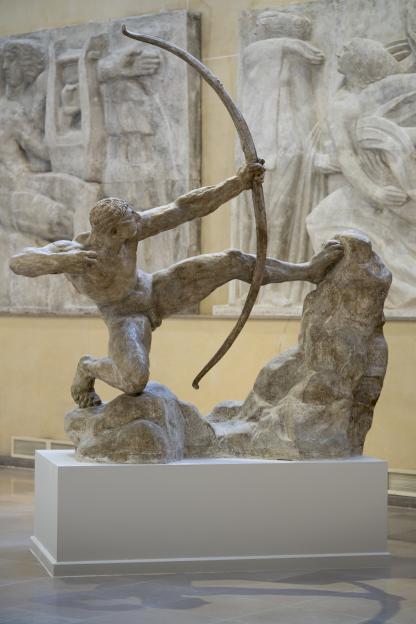 Héraklès archer  Seconde version, modèle à grandeur d’exécution 1909 et 1923 Plâtre Don Cléopâtre Bourdelle Sevastos et Rhodia Dufet Bourdelle, 1949  MBPL4431