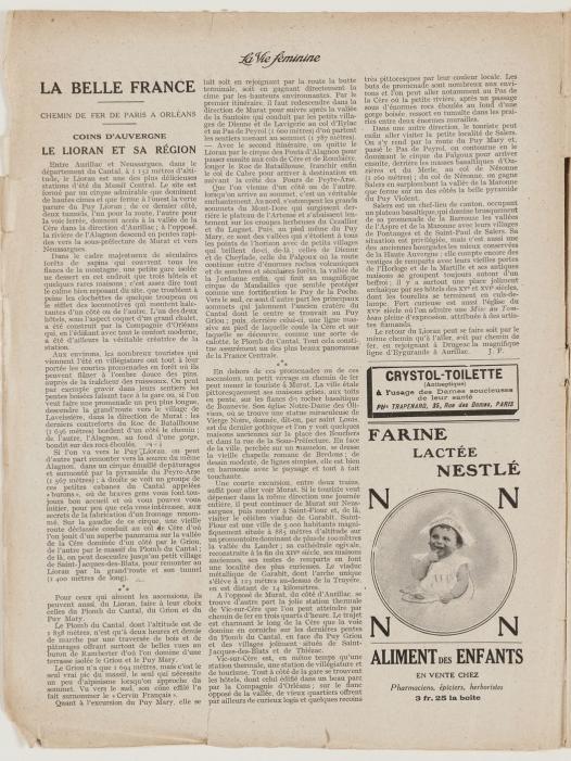 Page de la revue La Vie féminine