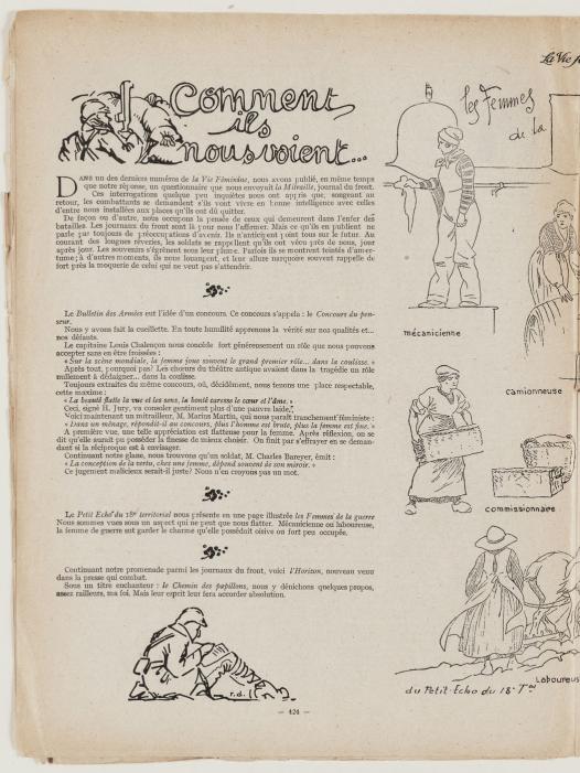 Page de la revue La Vie féminine