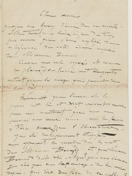 Lettre autographe signée à de chers amis [Monsieur et Madame Dispan]