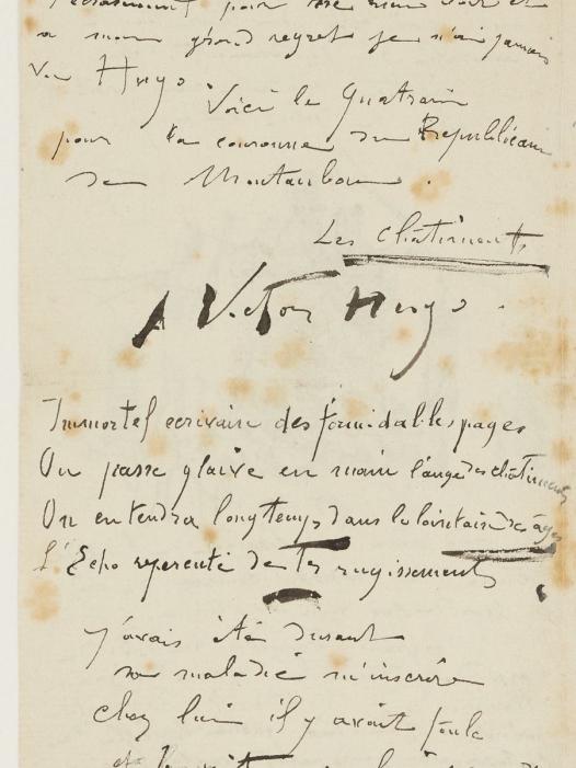 Lettre autographe signée à de chers amis [Monsieur et Madame Dispan]