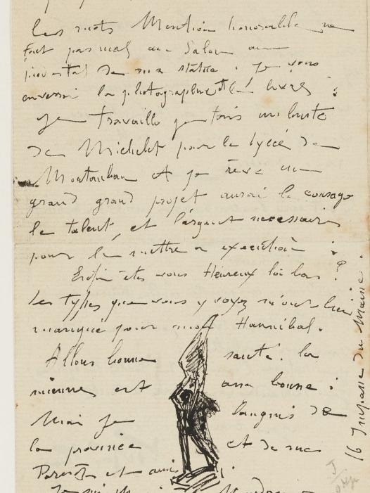 Lettre autographe signée à de chers amis [Monsieur et Madame Dispan]