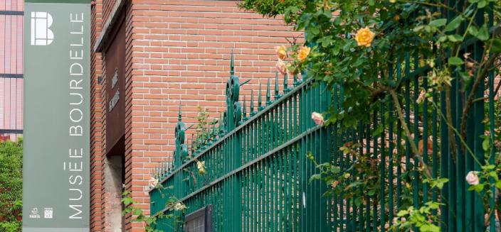 Rosiers à l'assaut de la grille du musée 