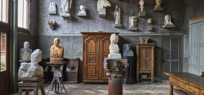 Mur de l'atelier de sculpture
